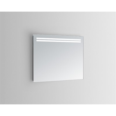 Modern Style Rectangular Time Display Mirror Bathroom Led Backlit Defog Smart Mirror