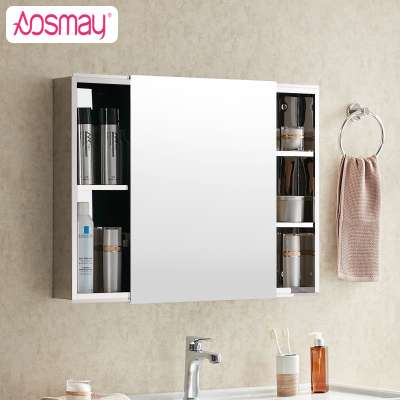 304 201 stainless steel bathroom mirror cabinet wholesale vanity wall cabinet