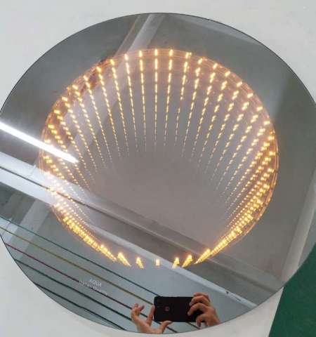 Round 3D Infinity Tunnel  Mirror LED  Bathroom Mirror Cabinet